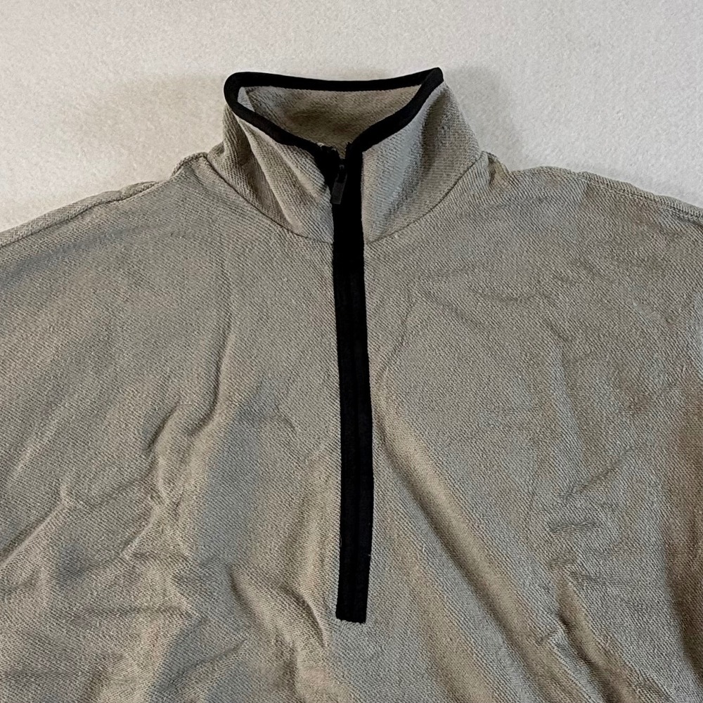 Fear of God Essentials 1/4 Zip Pullover Mens Small Oversized Taupe Khaki